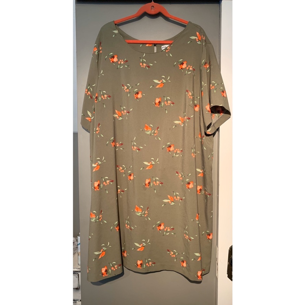 Green floral dress